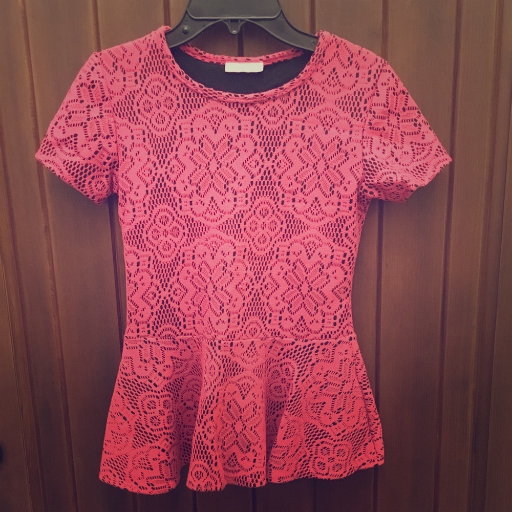 Pink Peplum Top